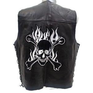 Diamond Plate Buffalo Leather Vest 2XL